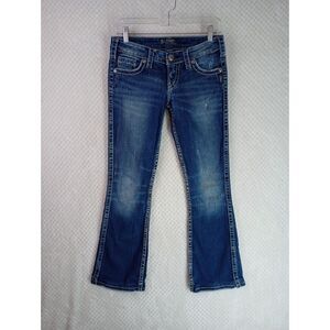 Silver Jeans Twisted Bootcut Women's 26 Dark Wash Embroidered Jeans